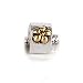 Bling Jewelry .925 Sterling Silver Gold Clasp Flower Bead Stopper Compatible with Pandora Bead Charm