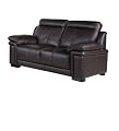 Capella Bonded and Faux Leather Jupiter 2 Seat Sofa, Dark Brown by Capella