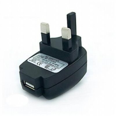 Childrens Toyshop  Computer : idealsUK - BLACK 3 PIN 1000mA USB UK wall plug AC Power Adapter Charger for MP3 players, ipods, mobile phones, PDA's and Digital Cameras etc