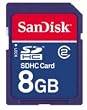 SanDisk 8GB SD Secure Digital High Capacity (SDHC) Flash Memory Card SDSDB-8192-A11