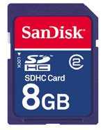 SanDisk 8GB SD Secure Digital High Capacity (SDHC) Flash Memory Card SDSDB-8192-A11