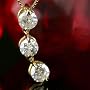 K18YG 0.2ct�_�C�������h�X���[�X�g�[���l�b�N���X