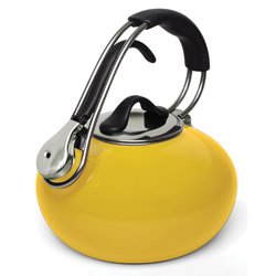 Livestrong Yellow Enamel Loop Teakettle