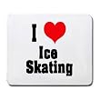 I Love/Heart Ice Skating Mousepad