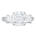 Three stone Asscher Cut Diamond Engagement Ring (5.23 ct. tw.)