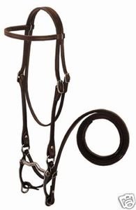 WEAVER HORSE LEATHER BRIDLE WESTERN HEADSTALL TACK SET