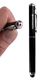 HHI Professor Capacitive Stylus Pen with Laser Pointer and LED Light - Black (For Kindle Fire, iPad, iPad 2, Motorola Xoom, BlackBerry Playbook, HTC Flyer, Samsung Galaxy Tab, iPhone 4, iPod Touch and All Touch Screen Tablets)