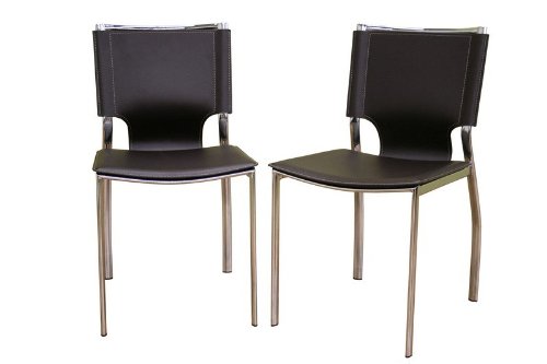 Set of 2 Dining Brown Finish