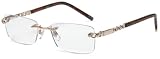 Identity Women's R4530-3 Rimlesses/Fashion Design Withrhinestones Reading Glasses,Gold/Clear,2.50