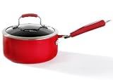 Hamilton Beach 92323 Nonstick Signature 2 Quart Covered Sauce Pan, Red