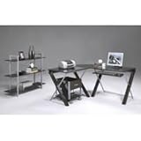 X-Text Home Office Furniture Set in Espresso with Silver Accents - Office S ....