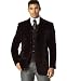 Apparel : Sean John Burgundy Velvet Solid Blazer