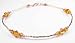 Topaz - November Sterling Silver Adjustable Birthstone Beaded Anklets.