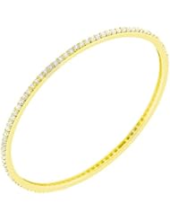 1.92 ct. tw Round Diamond Bangle Bracelet in Prong Setting - F-G VS2 - 18 Kt. Yellow Gold