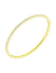 3.00 ct. tw Round Diamond Bangle Bracelet in Prong Setting - F-G VS2 - 18 Kt. Yellow Gold