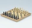 17" Folding Cherry Wood Chess Set, King:3-1/2" - Chess Chess Sets