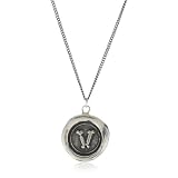 Pyrrha Wax Seals Initial V Silver 18 Chain