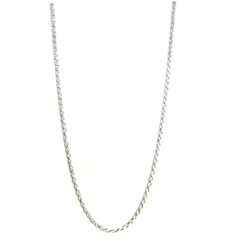 1.5mm Diamond Cut Rope Sterling Silver Nickel Free Chain Italy