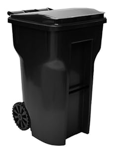 trash can with attached lid