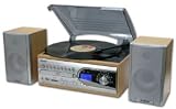 TRACK SEPARATION 2010 MODEL - TRANSFER VINYL RECORDS TO USB CONVERT (MP3 CONVERSION) 4-IN-1 TURNTABLE RECORD PLAYER (3 speed) MUSIC CENTRE (NEW: Now with erase old recording facility, so you can erase a music track) LIGHT BEECH WOOD COLOUR with SILVER TRIM (SMC99r 2010)