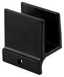 Slide-co 194340 Plastic Shower Door Bottom Guide 1-3/16x1/2 - Black