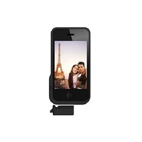 Xshot XSIP4 Tripod Adapter Silicone Case for iPhone 4 - AT&T; and Verizon - 1 Pack - Retail Packaging - Black