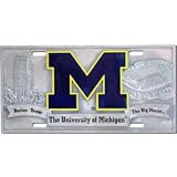 Michigan Wolverines 3-D License Plate