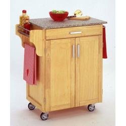 Cuisine Kitchen Cart Natural/Grey Granite Cuisine Kitchen Cart Natural/Grey Granite