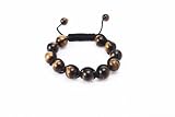 A Grade Tiger Eye 12mm Round Bead Rope Adjustable Bracelet