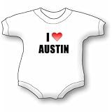 I Love Austin Baby Ultrasoft Onesie
