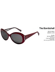 Tres Noir Bombshell Sunglasses Red Gray handmade by Tres Noir