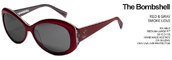Click here to buy Tres Noir Bombshell Sunglasses Red Gray handmade by Tres Noir.