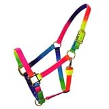 Deluxe Rainbow Adjustable Nylon Halter with Snap L