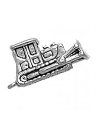 Sterling Silver 3D Earth Moving Construction Bulldozer Charm