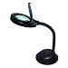 Normande Lighting 12W Daylight Desk Lamp w/ Magnifier 17.5" in Height with Black Painted Finish