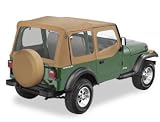 Bestop Sailcloth Replace A Top 79120- Color: Spice / Clear Windows / Half-door skins / Fits: 1988-1995 Jeep Wrangler YJ