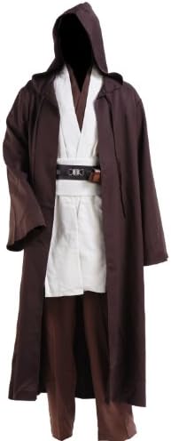Star Wars Jedi Robe Adult Costume Brwon with White Version
