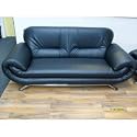 NINA BLACK LEATHER 2 + 3 SEATER SOFA SUITE SET