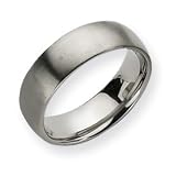 Titanium 7mm Brushed Band Ring - Size 13 - JewelryWeb