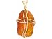 10KT AND STERLING SILVER 20.00CT FIRE OPAL ROUGH PENDANT