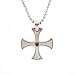 Search : Stainless Steel Men's Brushed Spider Iron Cross Necklace on 22 Inch Ball Chain