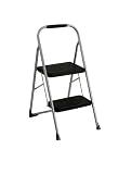 Cosco 11-308PBLW4 Two-Step Big Step Steel Folding Step Stool, Grey