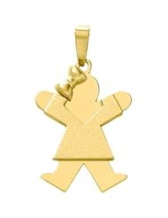 14K Yellow Gold The Kids Girl Charm Pendant Jewelry