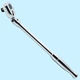 コーケン 3/8(9.5mm)SQ. 首振リラチェットハンドル(ショート/ポリッシュグリップ) 全長175mm 3774PS