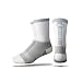 DeFeet Levitator Lite High Top Grey/White Cycling/Running Socks - LLTGRW