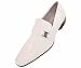 Amali Mens White Smooth Moc Toe Step In Loafer Dress Shoe: Style 8001-007