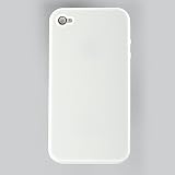 Premium White TPU Flexi Soft Gel Skin for Apple iPhone4, 4th Generation, 4th Gen - Black