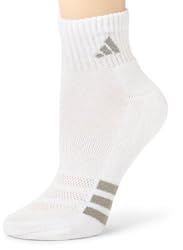 adidas Women's Cushioned Var 3-Pack QTR Sock (Shoe Size - 5)