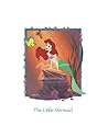 The Little Mermaid by Walt Disney. Size 6.36 inches width by 7.56 inches height. High Quality Art Poster Print