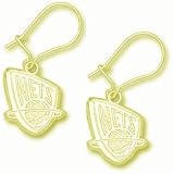 New Jersey Nets 14K Gold Dangle Earrings